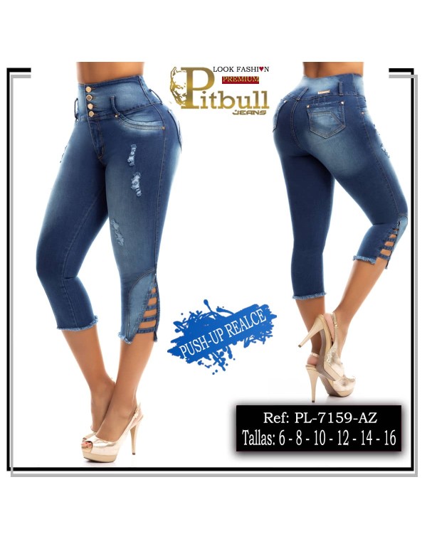 jeans capri azul pitbull pl7159