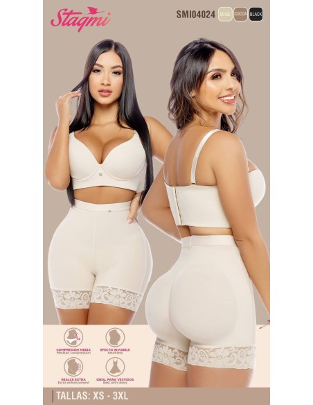 faja short invisible stagmi beige smi04024