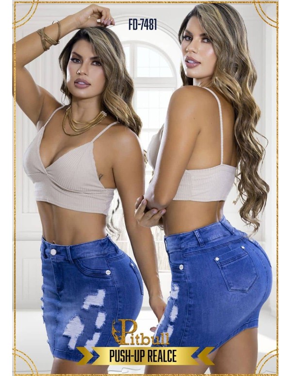 falda vaquera pitbull azul fd7481