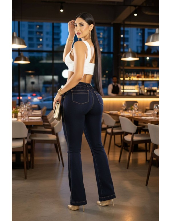 pantalon colombiano pitbull trasera azul pc7732