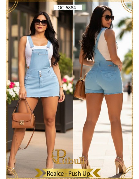 Macacão Curto Push Up Pitbull Cores OC6884