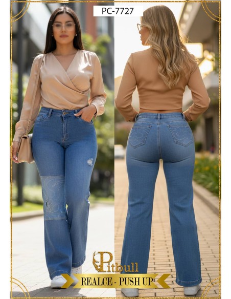 jean colombiano pitbull azul pc7727