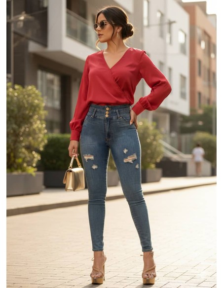 jean colombiano pitbull delantera azul ptf7733