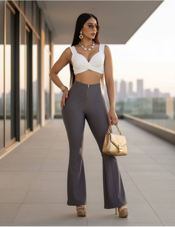 pantalon push up reductor y moldeador delantera gris jpb3182