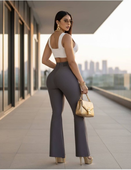 pantalon push up reductor y moldeador trasera gris jpb3182