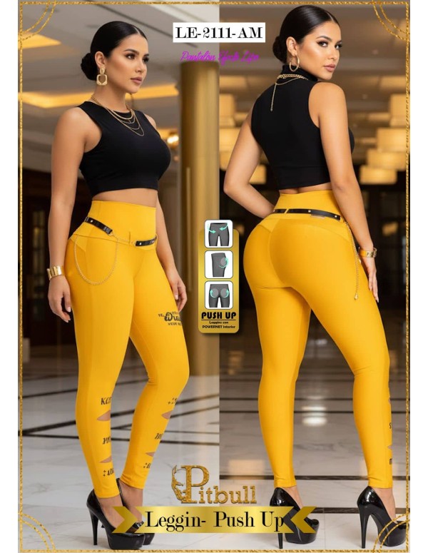 leggin con faja amarillo le2111